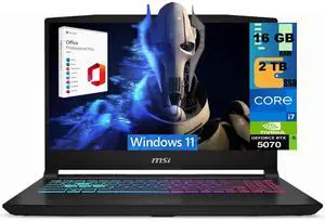 MSI Katana 15 HX Gaming Laptop, 15.6" QHD 165Hz, Intel 16-core i7-14650HX Processor, NVIDIA GeForce RTX 5070 8GB GDDR7, 16GB DDR5 2TB PCIe SSD, Wi-Fi 6E, Windows 11, Office 2021 License MSI Katana 15 HX Gaming Laptop, 15.6" QHD 165Hz, Intel 16-core i7-14650HX Processor, NVIDIA GeForce RTX 5070 8GB GDDR7, 16GB DDR5 2TB PCIe SSD, Wi-Fi 6E, Windows 11, Office 2021 License