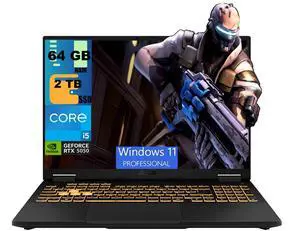 ASUS TUF F16 Gaming Laptop, 16" WUXGA 165Hz, Intel 10-core i5-13450HX Processor, NVIDIA GeForce RTX 5050 8GB GDDR7, 64GB DDR5 2TB PCIe SSD, RGB Backlit, Windows 11 Pro ASUS TUF F16 Gaming Laptop, 16" WUXGA 165Hz, Intel 10-core i5-13450HX Processor, NVIDIA GeForce RTX 5050 8GB GDDR7, 64GB DDR5 2TB PCIe SSD, RGB Backlit, Windows 11 Pro