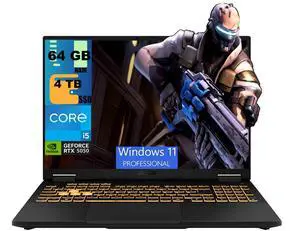 ASUS TUF F16 Gaming Laptop, 16" WUXGA 165Hz, Intel 10-core i5-13450HX Processor, NVIDIA GeForce RTX 5050 8GB GDDR7, 64GB DDR5 4TB PCIe SSD, RGB Backlit, Windows 11 Pro ASUS TUF F16 Gaming Laptop, 16" WUXGA 165Hz, Intel 10-core i5-13450HX Processor, NVIDIA GeForce RTX 5050 8GB GDDR7, 64GB DDR5 4TB PCIe SSD, RGB Backlit, Windows 11 Pro