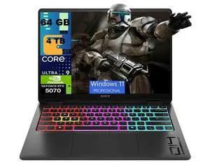 HP Omen Transcend 14 Gaming AI Laptop, 14" 3K (2880x1800) OLED 120Hz Display, Intel 16-core Ultra 9 285H Processor, NVIDIA GeForce RTX 5070 8GB Graphic, 64GB DDR5 4TB PCIe SSD, Windows 11 Pro HP Omen Transcend 14 Gaming AI Laptop, 14" 3K (2880x1800) OLED 120Hz Display, Intel 16-core Ultra 9 285H Processor, NVIDIA GeForce RTX 5070 8GB Graphic, 64GB DDR5 4TB PCIe SSD, Windows 11 Pro