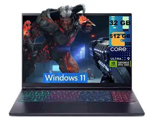 Acer Predator Helios Neo 16S AI Gaming Laptop, 16" WQXGA 240Hz, Intel Core Ultra 9 275HX 24-Core Processor, NVIDIA GeForce RTX 5060 8 GB GDDR7, 32GB DDR5 512GB PCIe SSD, Wi-Fi 6E, Windows 11 Acer Predator Helios Neo 16S AI Gaming Laptop, 16" WQXGA 240Hz, Intel Core Ultra 9 275HX 24-Core Processor, NVIDIA GeForce RTX 5060 8 GB GDDR7, 32GB DDR5 512GB PCIe SSD, Wi-Fi 6E, Windows 11