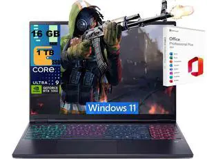 Acer Predator Helios Neo 16S AI Gaming Laptop, 16" WQXGA 240Hz, Intel Core Ultra 9 275HX 24-Core Processor, RTX 5060 8 GB GDDR7, 16GB DDR5 1TB PCIe SSD, Wi-Fi 6E, Windows 11, Office 2021 License Acer Predator Helios Neo 16S AI Gaming Laptop, 16" WQXGA 240Hz, Intel Core Ultra 9 275HX 24-Core Processor, RTX 5060 8 GB GDDR7, 16GB DDR5 1TB PCIe SSD, Wi-Fi 6E, Windows 11, Office 2021 License