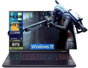 Acer Predator Helios Neo 16S AI Gaming Laptop, 16" WQXGA 240Hz, Intel 24-core Ultra 9 275HX Processor, NVIDIA GeForce RTX 5070 Ti 12GB Graphic, 16GB DDR5 512GB PCIe SSD, Wi-Fi6E, Windows 11 Acer Predator Helios Neo 16S AI Gaming Laptop, 16" WQXGA 240Hz, Intel 24-core Ultra 9 275HX Processor, NVIDIA GeForce RTX 5070 Ti 12GB Graphic, 16GB DDR5 512GB PCIe SSD, Wi-Fi6E, Windows 11