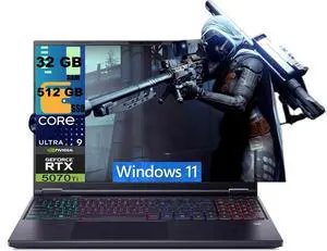 Acer Predator Helios Neo 16S AI Gaming Laptop, 16" WQXGA 240Hz, Intel 24-core Ultra 9 275HX Processor, NVIDIA GeForce RTX 5070 Ti 12GB Graphic, 32GB DDR5 512GB PCIe SSD, Wi-Fi6E, Windows 11 Acer Predator Helios Neo 16S AI Gaming Laptop, 16" WQXGA 240Hz, Intel 24-core Ultra 9 275HX Processor, NVIDIA GeForce RTX 5070 Ti 12GB Graphic, 32GB DDR5 512GB PCIe SSD, Wi-Fi6E, Windows 11