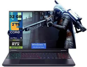 Acer Predator Helios Neo 16S AI Gaming Laptop, 16" WQXGA 240Hz, Intel 24-core Ultra 9 275HX Processor, NVIDIA GeForce RTX 5070 Ti 12GB Graphic, 32GB DDR5 2TB PCIe SSD, Wi-Fi6E, Windows 11 Pro Acer Predator Helios Neo 16S AI Gaming Laptop, 16" WQXGA 240Hz, Intel 24-core Ultra 9 275HX Processor, NVIDIA GeForce RTX 5070 Ti 12GB Graphic, 32GB DDR5 2TB PCIe SSD, Wi-Fi6E, Windows 11 Pro