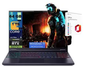 Acer Predator Helios Neo 16S AI Gaming Laptop, 16" WQXGA 240Hz, Intel 24-core Ultra 9 275HX Processor, RTX 5070 Ti 12GB Graphic, 64GB DDR5 1TB PCIe SSD, Wi-Fi6E, Windows 11 Pro, Office 2021 License Acer Predator Helios Neo 16S AI Gaming Laptop, 16" WQXGA 240Hz, Intel 24-core Ultra 9 275HX Processor, RTX 5070 Ti 12GB Graphic, 64GB DDR5 1TB PCIe SSD, Wi-Fi6E, Windows 11 Pro, Office 2021 License