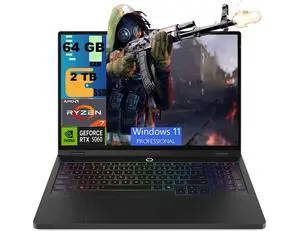 Lenovo Legion 5 Pro 16 Gaming Laptop, 16" WQXGA OLED 165Hz, AMD 8-core Ryzen 7 8745HX Processor, NVIDIA GeForce RTX 5060 8GB GDDR7 graphics, 64GB DDR5 2TB PCIe SSD, Wi-Fi7, Windows 11 Pro Lenovo Legion 5 Pro 16 Gaming Laptop, 16" WQXGA OLED 165Hz, AMD 8-core Ryzen 7 8745HX Processor, NVIDIA GeForce RTX 5060 8GB GDDR7 graphics, 64GB DDR5 2TB PCIe SSD, Wi-Fi7, Windows 11 Pro