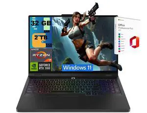 Lenovo Legion 5 Pro 16 Gaming Laptop, 16" WQXGA OLED 165Hz, AMD 8-core Ryzen 7 8745HX Processor, RTX 5060 8GB GDDR7 graphics, 32GB DDR5 2TB PCIe SSD, Wi-Fi7, Windows 11, Office 2021 License Lenovo Legion 5 Pro 16 Gaming Laptop, 16" WQXGA OLED 165Hz, AMD 8-core Ryzen 7 8745HX Processor, RTX 5060 8GB GDDR7 graphics, 32GB DDR5 2TB PCIe SSD, Wi-Fi7, Windows 11, Office 2021 License