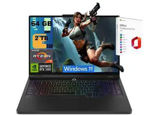 Lenovo Legion 5 Pro 16 Gaming Laptop, 16" WQXGA OLED 165Hz, AMD 8-core Ryzen 7 8745HX Processor, RTX 5060 8GB GDDR7 graphics, 64GB DDR5 2TB PCIe SSD, Wi-Fi7, Windows 11, Office 2021 License Lenovo Legion 5 Pro 16 Gaming Laptop, 16" WQXGA OLED 165Hz, AMD 8-core Ryzen 7 8745HX Processor, RTX 5060 8GB GDDR7 graphics, 64GB DDR5 2TB PCIe SSD, Wi-Fi7, Windows 11, Office 2021 License