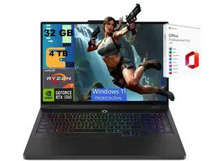 Lenovo Legion 5 Pro 16 Gaming Laptop, 16" WQXGA OLED 165Hz, AMD 8-core Ryzen 7 8745HX Processor, RTX 5060 8GB GDDR7 graphics, 32GB DDR5 4TB PCIe SSD, Wi-Fi7, Windows 11 Pro, Office 2021 License Lenovo Legion 5 Pro 16 Gaming Laptop, 16" WQXGA OLED 165Hz, AMD 8-core Ryzen 7 8745HX Processor, RTX 5060 8GB GDDR7 graphics, 32GB DDR5 4TB PCIe SSD, Wi-Fi7, Windows 11 Pro, Office 2021 License