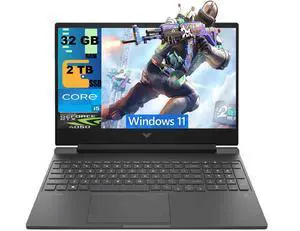 HP Victus 15 Gaming Laptop, 15.6" FHD (1920 x 1080) 144Hz, Intel 8-core i5-13420H Processor, NVIDIA GeForce RTX 4050 6GB graphics, 32GB DDR4 2TB PCIe SSD, Wi-Fi 6, Windows 11 HP Victus 15 Gaming Laptop, 15.6" FHD (1920 x 1080) 144Hz, Intel 8-core i5-13420H Processor, NVIDIA GeForce RTX 4050 6GB graphics, 32GB DDR4 2TB PCIe SSD, Wi-Fi 6, Windows 11