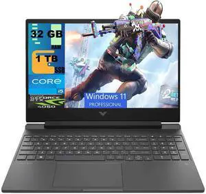 HP Victus 15 Gaming Laptop, 15.6" FHD (1920 x 1080) 144Hz, Intel 8-core i5-13420H Processor, NVIDIA GeForce RTX 4050 6GB graphics, 32GB DDR4 1TB PCIe SSD, Wi-Fi 6, Windows 11 Pro HP Victus 15 Gaming Laptop, 15.6" FHD (1920 x 1080) 144Hz, Intel 8-core i5-13420H Processor, NVIDIA GeForce RTX 4050 6GB graphics, 32GB DDR4 1TB PCIe SSD, Wi-Fi 6, Windows 11 Pro