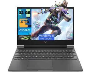 HP Victus 15 Gaming Laptop, 15.6" FHD (1920 x 1080) 144Hz, Intel 8-core i5-13420H Processor, NVIDIA GeForce RTX 4050 6GB graphics, 32GB DDR4 4TB PCIe SSD, Wi-Fi 6, Windows 11 Pro HP Victus 15 Gaming Laptop, 15.6" FHD (1920 x 1080) 144Hz, Intel 8-core i5-13420H Processor, NVIDIA GeForce RTX 4050 6GB graphics, 32GB DDR4 4TB PCIe SSD, Wi-Fi 6, Windows 11 Pro