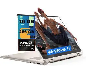 Lenovo Yoga 7 14 2-in-1 Laptop, 14" WUXGA (1920x1200) Touchscreen, AMD Ryzen AI 5 430 Quad-core processor, AMD Radeon 840M Graphics, 16GB DDR5 256GB PCIe SSD, Wi-Fi 7, Windows 11 Home Lenovo Yoga 7 14 2-in-1 Laptop, 14" WUXGA (1920x1200) Touchscreen, AMD Ryzen AI 5 430 Quad-core processor, AMD Radeon 840M Graphics, 16GB DDR5 256GB PCIe SSD, Wi-Fi 7, Windows 11 Home