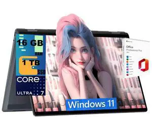 HP OmniBook X Flip 16 2-in-1 Laptop, 16" WUXGA (1920x1200) Touchscreen, Intel 8-core Ultra 7 256V Processor, Intel Arc 140V, 16GB DDR5 1TB PCIe SSD, Windows 11 Home, Office 2021 License HP OmniBook X Flip 16 2-in-1 Laptop, 16" WUXGA (1920x1200) Touchscreen, Intel 8-core Ultra 7 256V Processor, Intel Arc 140V, 16GB DDR5 1TB PCIe SSD, Windows 11 Home, Office 2021 License