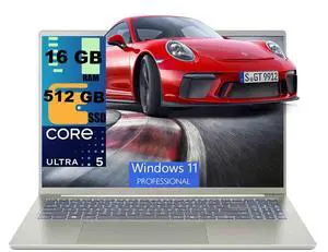 Acer Swift 16 Laptop, 16" WUXGA (1920x1200) OLED Touchscreen, Intel 6-core Ultra 5 322 Processor, Intel Graphics, 16GB DDR5 512GB PCIe SSD, Wi-Fi 7, Windows 11 Pro Acer Swift 16 Laptop, 16" WUXGA (1920x1200) OLED Touchscreen, Intel 6-core Ultra 5 322 Processor, Intel Graphics, 16GB DDR5 512GB PCIe SSD, Wi-Fi 7, Windows 11 Pro