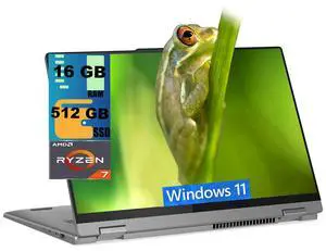 Lenovo IdeaPad 5 Flex 2-in-1 Laptop, 16" WUXGA Touchscreen, AMD 8-core Ryzen 7 8845HS Processor, AMD Radeon 780M Graphics, 16GB DDR4 512GB PCIe SSD, Backlit Fingerprint, Windows 11 Home Lenovo IdeaPad 5 Flex 2-in-1 Laptop, 16" WUXGA Touchscreen, AMD 8-core Ryzen 7 8845HS Processor, AMD Radeon 780M Graphics, 16GB DDR4 512GB PCIe SSD, Backlit Fingerprint, Windows 11 Home