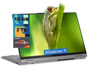 Lenovo IdeaPad 5 Flex 2-in-1 Laptop, 16" WUXGA Touchscreen, AMD 8-core Ryzen 7 8845HS Processor, AMD Radeon 780M Graphics, 16GB DDR4 2TB PCIe SSD, Backlit Fingerprint, Windows 11 Home Lenovo IdeaPad 5 Flex 2-in-1 Laptop, 16" WUXGA Touchscreen, AMD 8-core Ryzen 7 8845HS Processor, AMD Radeon 780M Graphics, 16GB DDR4 2TB PCIe SSD, Backlit Fingerprint, Windows 11 Home