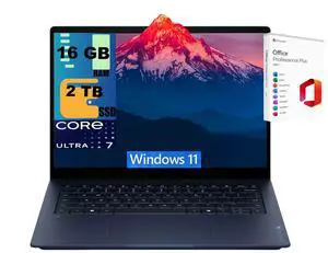 HP OmniBook X 14 Laptop, 14" 3K (2880 x 1800) OLED 120Hz Touchscreen, Intel Octa-core Ultra 7 355 Processor, Intel Graphics, 16GB DDR4 2TB PCIe SSD, Windows 11 Home, Office 2021 License HP OmniBook X 14 Laptop, 14" 3K (2880 x 1800) OLED 120Hz Touchscreen, Intel Octa-core Ultra 7 355 Processor, Intel Graphics, 16GB DDR4 2TB PCIe SSD, Windows 11 Home, Office 2021 License