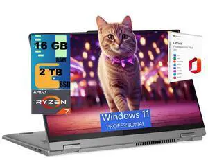 Lenovo IdeaPad 5 Flex 2-in-1 Laptop, 16" WUXGA Touchscreen, AMD 8-core Ryzen 7 8845HS Processor, AMD Radeon 780M Graphics, 16GB DDR4 2TB PCIe SSD, Windows 11 Pro, Office 2021 License Lenovo IdeaPad 5 Flex 2-in-1 Laptop, 16" WUXGA Touchscreen, AMD 8-core Ryzen 7 8845HS Processor, AMD Radeon 780M Graphics, 16GB DDR4 2TB PCIe SSD, Windows 11 Pro, Office 2021 License