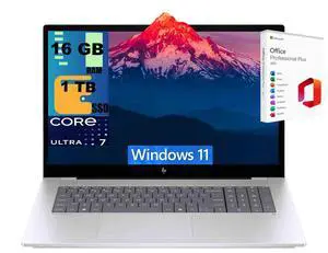 HP OmniBook X 17 Laptop, 17.3" FHD Touchscreen, Intel 8-core Ultra 7 256V Processor, NVIDIA GeForce RTX 4050 6GB Graphics, 16GB DDR4 1TB PCIe SSD, Wi-Fi7, Windows 11 Home, Office 2021 License HP OmniBook X 17 Laptop, 17.3" FHD Touchscreen, Intel 8-core Ultra 7 256V Processor, NVIDIA GeForce RTX 4050 6GB Graphics, 16GB DDR4 1TB PCIe SSD, Wi-Fi7, Windows 11 Home, Office 2021 License