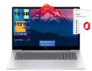 HP OmniBook X 17 Laptop, 17.3" FHD Touchscreen, Intel 8-core Ultra 7 256V Processor, NVIDIA GeForce RTX 4050 6GB Graphics, 16GB DDR4 512GB PCIe SSD, Wi-Fi7, Windows 11 Pro, Office 2021 License HP OmniBook X 17 Laptop, 17.3" FHD Touchscreen, Intel 8-core Ultra 7 256V Processor, NVIDIA GeForce RTX 4050 6GB Graphics, 16GB DDR4 512GB PCIe SSD, Wi-Fi7, Windows 11 Pro, Office 2021 License