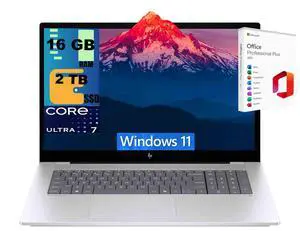 HP OmniBook X 17 Laptop, 17.3" FHD Touchscreen, Intel 8-core Ultra 7 256V Processor, NVIDIA GeForce RTX 4050 6GB Graphics, 16GB DDR4 2TB PCIe SSD, Wi-Fi7, Windows 11 Home, Office 2021 License HP OmniBook X 17 Laptop, 17.3" FHD Touchscreen, Intel 8-core Ultra 7 256V Processor, NVIDIA GeForce RTX 4050 6GB Graphics, 16GB DDR4 2TB PCIe SSD, Wi-Fi7, Windows 11 Home, Office 2021 License