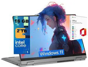Lenovo IdeaPad Flex 5 2-in-1 Laptop, 16" WUXGA Touchscreen, Intel Core 5 120U 10-core Processor, Intel Graphics, 16GB DDR4 2TB PCIe SSD, Fingerprint, Windows 11 Home, Office 2021 License Lenovo IdeaPad Flex 5 2-in-1 Laptop, 16" WUXGA Touchscreen, Intel Core 5 120U 10-core Processor, Intel Graphics, 16GB DDR4 2TB PCIe SSD, Fingerprint, Windows 11 Home, Office 2021 License