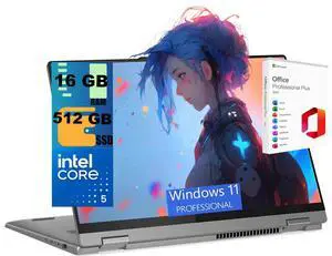 Lenovo IdeaPad Flex 5 2-in-1 Laptop, 16" WUXGA Touchscreen, Intel Core 5 120U 10-core Processor, Intel Graphics, 16GB DDR4 512GB PCIe SSD, Fingerprint, Windows 11 Pro, Office 2021 License Lenovo IdeaPad Flex 5 2-in-1 Laptop, 16" WUXGA Touchscreen, Intel Core 5 120U 10-core Processor, Intel Graphics, 16GB DDR4 512GB PCIe SSD, Fingerprint, Windows 11 Pro, Office 2021 License
