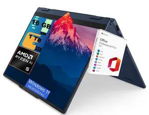 Lenovo IdeaPad Flex 5 14 2-in-1 Laptop, 14" WUXGA Touchscreen, AMD Ryzen AI 5 340 6-core Processor, AMD Radeon 840M Graphics, 16GB DDR4 1TB PCIe SSD, Windows 11 Pro, Office 2021 License Lenovo IdeaPad Flex 5 14 2-in-1 Laptop, 14" WUXGA Touchscreen, AMD Ryzen AI 5 340 6-core Processor, AMD Radeon 840M Graphics, 16GB DDR4 1TB PCIe SSD, Windows 11 Pro, Office 2021 License