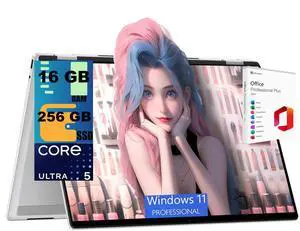 HP OmniBook 7 Flip 16 AI 2-in-1 Laptop, 16" 2K Touchscreen, Intel Octa-core Ultra 5 226V Processor, Intel Arc 130V Graphics, 16GB DDR4 256GB PCIe SSD, Windows 11 Pro, Office 2021 License HP OmniBook 7 Flip 16 AI 2-in-1 Laptop, 16" 2K Touchscreen, Intel Octa-core Ultra 5 226V Processor, Intel Arc 130V Graphics, 16GB DDR4 256GB PCIe SSD, Windows 11 Pro, Office 2021 License