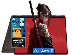 HP OmniBook X Flip 14 2-in-1 Laptop, 14" WUXGA (1920x1200) OLED Touchscreen, AMD 4-core Ryzen AI 5 430 Processor, AMD Radeon 840M Graphics, 16GB DDR4 512GB PCIe SSD, Wi-Fi 7, Windows 11 Home HP OmniBook X Flip 14 2-in-1 Laptop, 14" WUXGA (1920x1200) OLED Touchscreen, AMD 4-core Ryzen AI 5 430 Processor, AMD Radeon 840M Graphics, 16GB DDR4 512GB PCIe SSD, Wi-Fi 7, Windows 11 Home