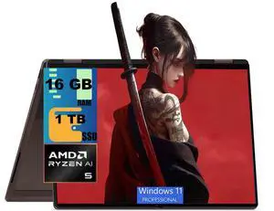 HP OmniBook X Flip 14 2-in-1 Laptop, 14" WUXGA (1920x1200) OLED Touchscreen, AMD 4-core Ryzen AI 5 430 Processor, AMD Radeon 840M Graphics, 16GB DDR4 1TB PCIe SSD, Wi-Fi 7, Windows 11 Pro HP OmniBook X Flip 14 2-in-1 Laptop, 14" WUXGA (1920x1200) OLED Touchscreen, AMD 4-core Ryzen AI 5 430 Processor, AMD Radeon 840M Graphics, 16GB DDR4 1TB PCIe SSD, Wi-Fi 7, Windows 11 Pro