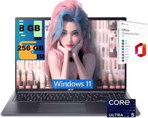 Acer Swift 16 AI Laptop, 16" WQXGA+ OLED 120Hz Display, Intel 14-core Ultra 5 125H Processor, Intel Arc Graphics, 8GB DDR4 256GB PCIe SSD, Fingerprint, Windows 11 Home, Office 2021 License Acer Swift 16 AI Laptop, 16" WQXGA+ OLED 120Hz Display, Intel 14-core Ultra 5 125H Processor, Intel Arc Graphics, 8GB DDR4 256GB PCIe SSD, Fingerprint, Windows 11 Home, Office 2021 License