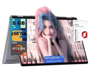 HP OmniBook X Flip 16 2-in-1 Laptop, 16" WUXGA Touchscreen, AMD 6-core Ryzen 5 220 Processor, AMD Radeon 740M, 8GB DDR4 256GB PCIe SSD, Backlit Wi-Fi6E, Windows 11 Pro, Office 2021 License HP OmniBook X Flip 16 2-in-1 Laptop, 16" WUXGA Touchscreen, AMD 6-core Ryzen 5 220 Processor, AMD Radeon 740M, 8GB DDR4 256GB PCIe SSD, Backlit Wi-Fi6E, Windows 11 Pro, Office 2021 License