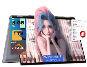 HP OmniBook X Flip 16 2-in-1 Laptop, 16" WUXGA Touchscreen, AMD 6-core Ryzen 5 220 Processor, AMD Radeon 740M, 8GB DDR4 1TB PCIe SSD, Backlit Wi-Fi6E, Windows 11 Pro, Office 2021 License HP OmniBook X Flip 16 2-in-1 Laptop, 16" WUXGA Touchscreen, AMD 6-core Ryzen 5 220 Processor, AMD Radeon 740M, 8GB DDR4 1TB PCIe SSD, Backlit Wi-Fi6E, Windows 11 Pro, Office 2021 License