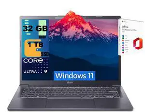 Acer Aspire 14 AI Portable Laptop, 14" WUXGA Touchscreen, Intel Octa-core Ultra 9 288V Processor, Intel Arc 140V, 32GB DDR4 1TB PCIe SSD, Wi-Fi 6E, Windows 11 Home, Office 2021 License Acer Aspire 14 AI Portable Laptop, 14" WUXGA Touchscreen, Intel Octa-core Ultra 9 288V Processor, Intel Arc 140V, 32GB DDR4 1TB PCIe SSD, Wi-Fi 6E, Windows 11 Home, Office 2021 License