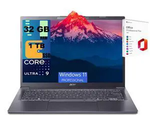 Acer Aspire 14 AI Portable Laptop, 14" WUXGA Touchscreen, Intel Octa-core Ultra 9 288V Processor, Intel Arc 140V, 32GB DDR4 1TB PCIe SSD, Wi-Fi 6E, Windows 11 Pro, Office 2021 License Acer Aspire 14 AI Portable Laptop, 14" WUXGA Touchscreen, Intel Octa-core Ultra 9 288V Processor, Intel Arc 140V, 32GB DDR4 1TB PCIe SSD, Wi-Fi 6E, Windows 11 Pro, Office 2021 License