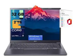 Acer Aspire 14 AI Portable Laptop, 14" WUXGA Touchscreen, Intel Octa-core Ultra 9 288V Processor, Intel Arc 140V, 32GB DDR4 2TB PCIe SSD, Wi-Fi 6E, Windows 11 Pro, Office 2021 License Acer Aspire 14 AI Portable Laptop, 14" WUXGA Touchscreen, Intel Octa-core Ultra 9 288V Processor, Intel Arc 140V, 32GB DDR4 2TB PCIe SSD, Wi-Fi 6E, Windows 11 Pro, Office 2021 License