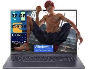 Acer Aspire 16 AI Laptop, 16" WUXGA 120Hz Touchscreen, Intel Octa-core Ultra 9 288V processor, Intel Arc 140V, 32 DDR4 256 PCIe SSD, Backlit keyboard, Wi-Fi 7, Windows 11 Pro Acer Aspire 16 AI Laptop, 16" WUXGA 120Hz Touchscreen, Intel Octa-core Ultra 9 288V processor, Intel Arc 140V, 32 DDR4 256 PCIe SSD, Backlit keyboard, Wi-Fi 7, Windows 11 Pro