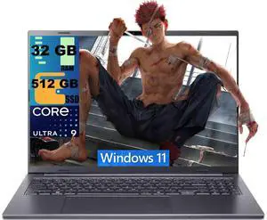 Acer Aspire 16 AI Laptop, 16" WUXGA 120Hz Touchscreen, Intel Octa-core Ultra 9 288V processor, Intel Arc 140V, 32GB DDR4 512GB PCIe SSD, Backlit keyboard, Wi-Fi 7, Windows 11 Home Acer Aspire 16 AI Laptop, 16" WUXGA 120Hz Touchscreen, Intel Octa-core Ultra 9 288V processor, Intel Arc 140V, 32GB DDR4 512GB PCIe SSD, Backlit keyboard, Wi-Fi 7, Windows 11 Home