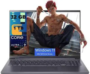 Acer Aspire 16 AI Laptop, 16" WUXGA 120Hz Touchscreen, Intel Octa-core Ultra 9 288V processor, Intel Arc 140V, 32GB DDR4 1TB PCIe SSD, Backlit keyboard, Wi-Fi 7, Windows 11 Pro Acer Aspire 16 AI Laptop, 16" WUXGA 120Hz Touchscreen, Intel Octa-core Ultra 9 288V processor, Intel Arc 140V, 32GB DDR4 1TB PCIe SSD, Backlit keyboard, Wi-Fi 7, Windows 11 Pro