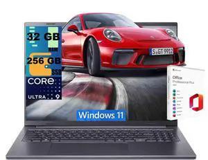 Acer Aspire 16 AI Laptop, 16" WUXGA 120Hz Touchscreen, Intel Octa-core Ultra 9 288V processor, Intel Arc 140V, 32 DDR4 256 PCIe SSD, Backlit keyboard, Wi-Fi 7, Windows 11 Home, Office 2021 License Acer Aspire 16 AI Laptop, 16" WUXGA 120Hz Touchscreen, Intel Octa-core Ultra 9 288V processor, Intel Arc 140V, 32 DDR4 256 PCIe SSD, Backlit keyboard, Wi-Fi 7, Windows 11 Home, Office 2021 License