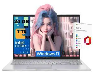 ASUS VivoBook 15 Business Laptop, 15.6" FHD Display, Intel 10-core Core 7 150U processor, Intel Graphics, 24GB DDR4 1TB PCIe SSD, Backlit keyboard, Wi-Fi 6, Windows 11, Office 2021 License ASUS VivoBook 15 Business Laptop, 15.6" FHD Display, Intel 10-core Core 7 150U processor, Intel Graphics, 24GB DDR4 1TB PCIe SSD, Backlit keyboard, Wi-Fi 6, Windows 11, Office 2021 License