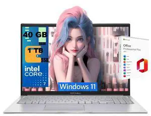 ASUS VivoBook 15 Business Laptop, 15.6" FHD Display, Intel 10-core Core 7 150U processor, Intel Graphics, 40GB DDR4 1TB PCIe SSD, Backlit keyboard, Wi-Fi 6, Windows 11, Office 2021 License ASUS VivoBook 15 Business Laptop, 15.6" FHD Display, Intel 10-core Core 7 150U processor, Intel Graphics, 40GB DDR4 1TB PCIe SSD, Backlit keyboard, Wi-Fi 6, Windows 11, Office 2021 License