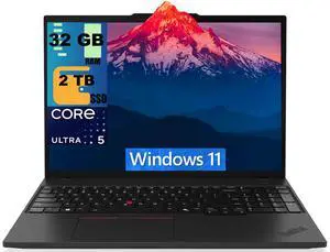 Lenovo ThinkPad T16 Business Laptop, 16.0" WUXGA Display, Intel Ultra 5-225U 12-Cores Processor, Integrated Graphics, 32GB DDR5 2TB PCIe SSD, Backlit KB, Fingerprint, Windows 11 Lenovo ThinkPad T16 Business Laptop, 16.0" WUXGA Display, Intel Ultra 5-225U 12-Cores Processor, Integrated Graphics, 32GB DDR5 2TB PCIe SSD, Backlit KB, Fingerprint, Windows 11
