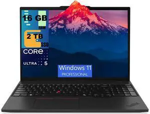Lenovo ThinkPad T16 Business Laptop, 16.0" WUXGA Display, Intel Ultra 5-225U 12-Cores Processor, Integrated Graphics, 16GB DDR5 2TB PCIe SSD, Backlit KB, Fingerprint, Windows 11 Pro Lenovo ThinkPad T16 Business Laptop, 16.0" WUXGA Display, Intel Ultra 5-225U 12-Cores Processor, Integrated Graphics, 16GB DDR5 2TB PCIe SSD, Backlit KB, Fingerprint, Windows 11 Pro