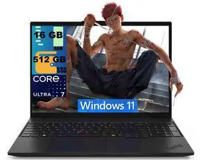 Lenovo ThinkPad L16 Laptop, 16.0" WUXGA Display, Intel Core Ultra 7 155U 12-Cores Processor, Intel Graphics, 16GB DDR5 512GB PCIe SSD, Backlit KB, Fingerprint, Windows 11 Lenovo ThinkPad L16 Laptop, 16.0" WUXGA Display, Intel Core Ultra 7 155U 12-Cores Processor, Intel Graphics, 16GB DDR5 512GB PCIe SSD, Backlit KB, Fingerprint, Windows 11