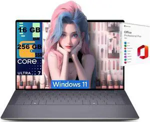 Dell XPS 14 Premium Laptop, 14.5 OLED 3.2K Touchscreen, Intel Core Ultra 7-255H 16 cores Processor, Intel Arc Graphics, 16GB DDR5 256GB PCIe SSD, Backlit KB, FR, Windows 11 Pro, Office 2021 License Dell XPS 14 Premium Laptop, 14.5 OLED 3.2K Touchscreen, Intel Core Ultra 7-255H 16 cores Processor, Intel Arc Graphics, 16GB DDR5 256GB PCIe SSD, Backlit KB, FR, Windows 11 Pro, Office 2021 License