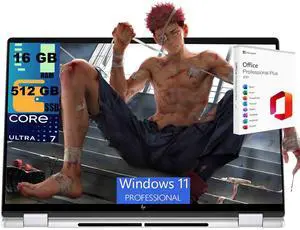 HP Omni Book X Flip Copilot + 2-in-1 Laptop, 14.0" WUXGA Touchscreen, Intel Ultra 7-256V 8-Cores Processor, Intel Arc 140V Graphics, 16GB DDR5 512GB PCIe SSD, Windows 11 Pro, Office 2021 License HP Omni Book X Flip Copilot + 2-in-1 Laptop, 14.0" WUXGA Touchscreen, Intel Ultra 7-256V 8-Cores Processor, Intel Arc 140V Graphics, 16GB DDR5 512GB PCIe SSD, Windows 11 Pro, Office 2021 License